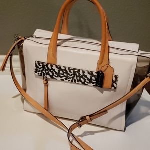 Authentic Coach Leather and "See Through" Handbag